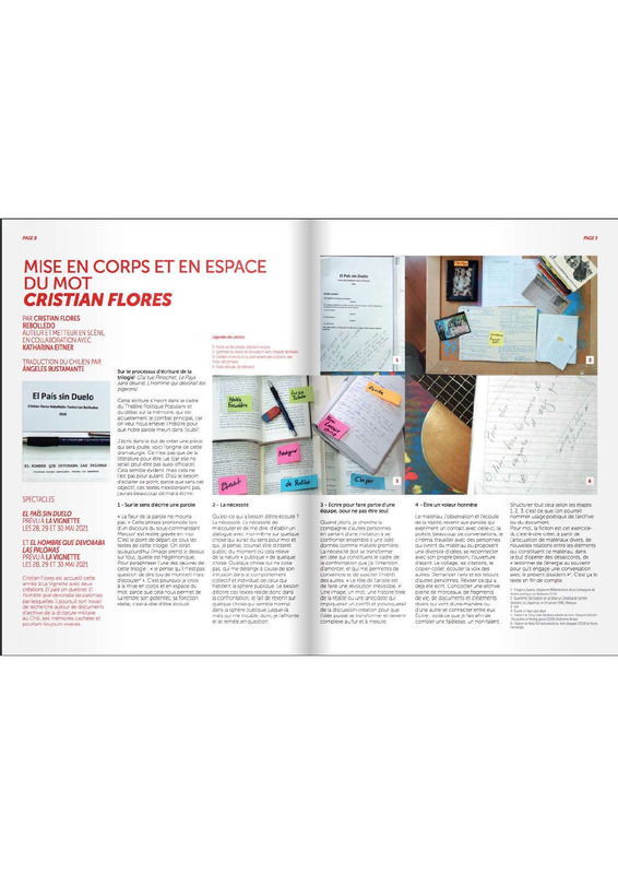 Traducción artículo de revista francesa Chroniques, sobre el proceso de escritura de Cristian Flores