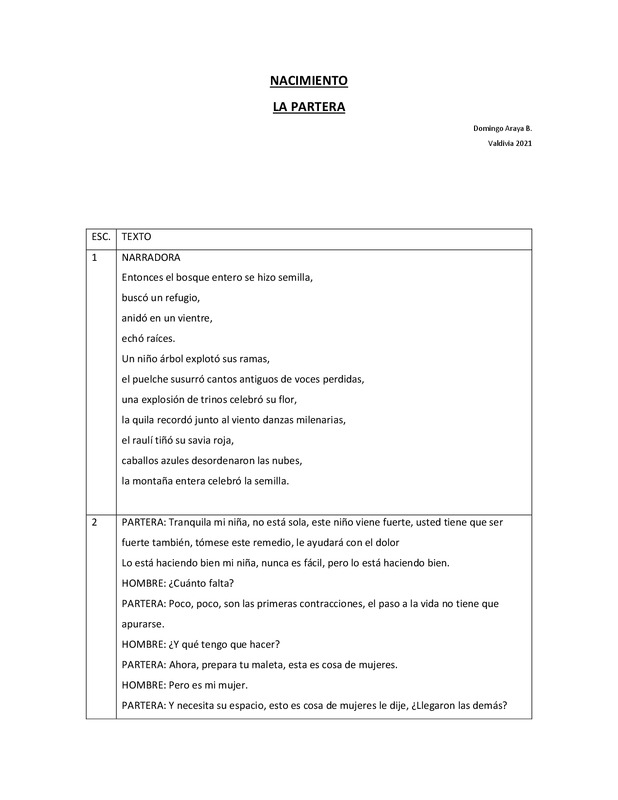 Guiones de las cápsulas audiovisuales