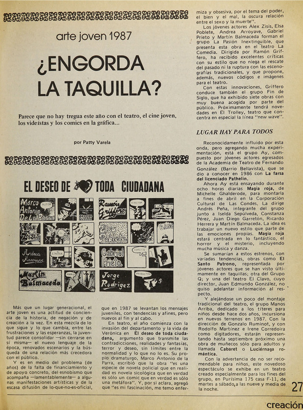 Arte Joven 1987: ¿engorda la taquilla?
