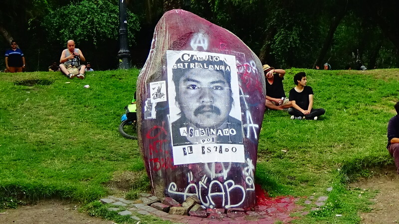 Imagen de Camilo Catrillanca en Cerro Huelén