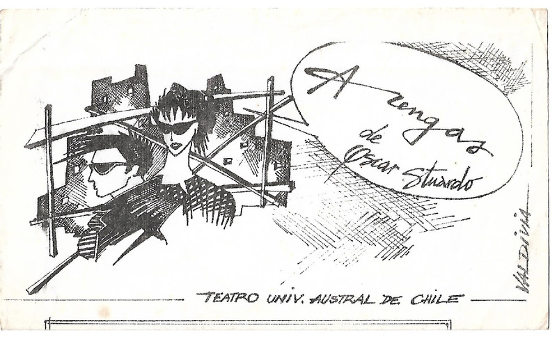 Tríptico de la obra Arengas del Teatro Universidad Austral de Chile