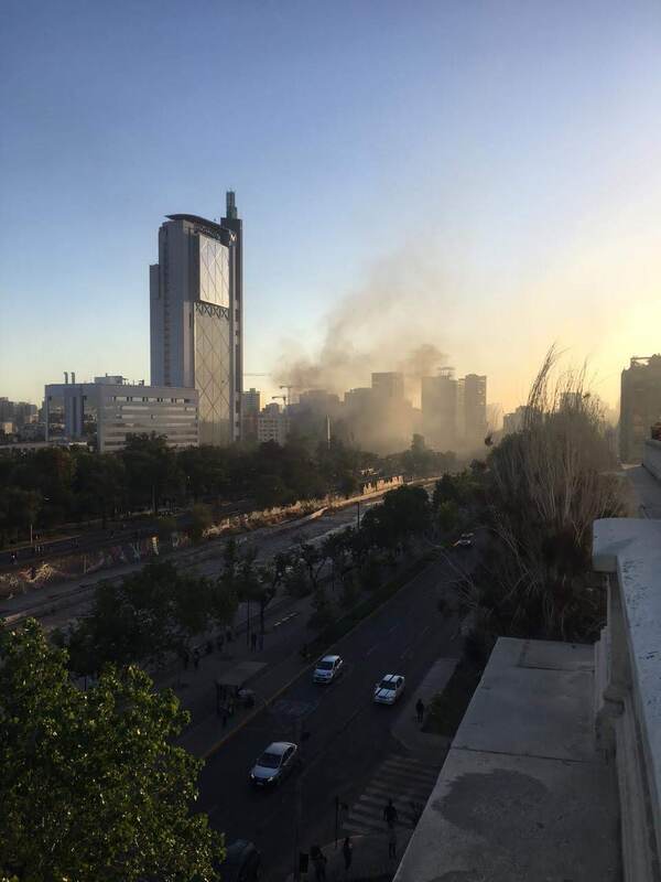 Humo hacia el surponiente