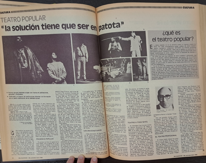 Reportaje sobre el teatro popular en Santiago