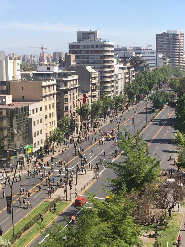 Vista desde las alturas de Avenida Providencia