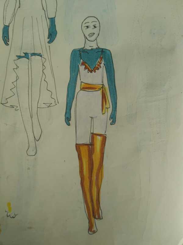 Bocetos de vestuario y maquillaje