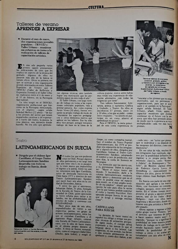 Reportaje sobre Talleres artísticos de verano