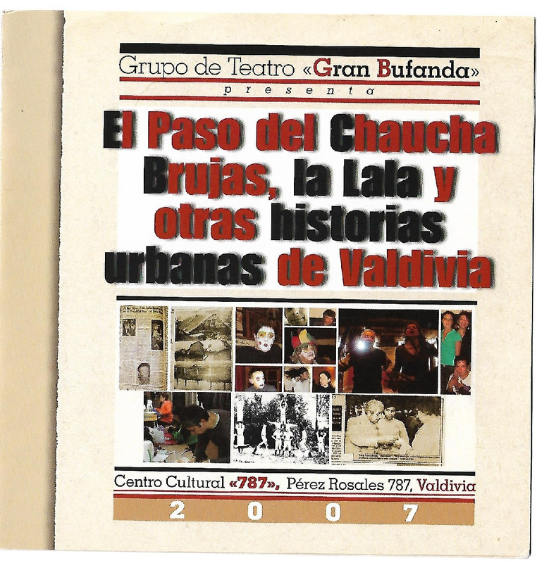 Programa de la obra El paso del Chaucha brujas, la Lala y otras historias urbanas de Valdivia