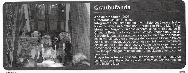 Recorte de prensa sobre la compañía Granbufanda