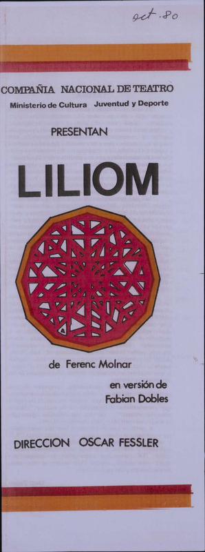 Programa de mano de la obra Liliom