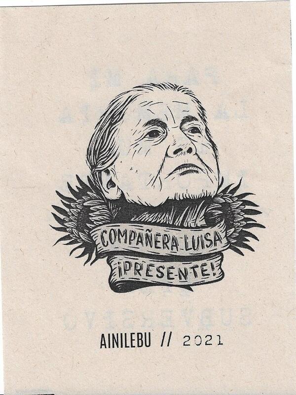 Panfleto en homenaje a Luisa Toledo, luchadora social