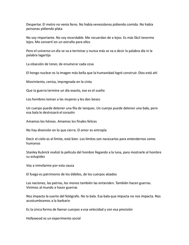 Ejercicios escriturales de Juan Pablo Troncoso para el montajeMIRAR