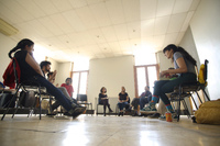 Fotografía grupal ensayo abril