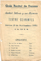 Programa Gran Recital de Danzas de 1951