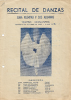 Programa Recital de Danzas Elma Klempau y sus alumnas