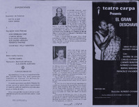 Programa de mano de la obra El Gran Deschave