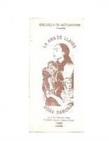 Programa de la obra La ama de llaves Doña Ramona