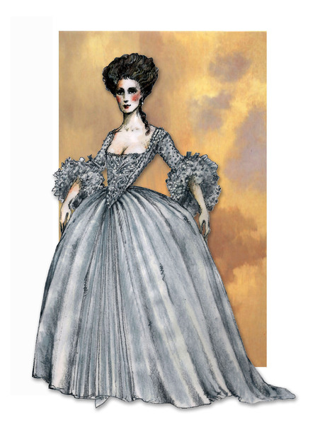 Boceto del Diseño de Vestuario, Condesa de Almaviva