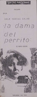 Programa de mano de la obra La Dama del Perrito