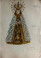 Bocetos personajes obra La virgen de la manito cerrada
