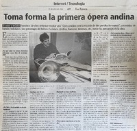 Entrevista a Francisco Sánchez sobre la construcción de "una Ópera andina para la reunión de dos pueblos hermanos"